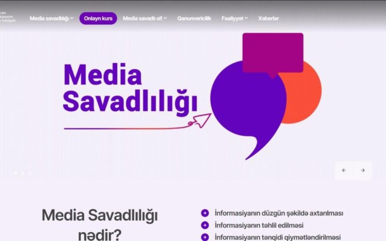 Media savadlılığı ilə bağlı onlayn kurs istifadəyə verildi - FOTOLAR